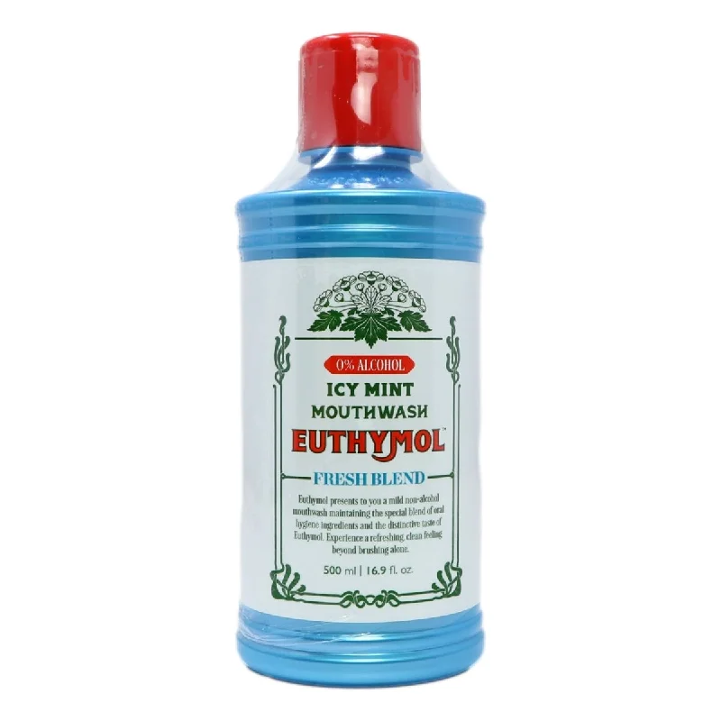 Euthymol Mouthwash 500ml Icy Mint (Non Alc)