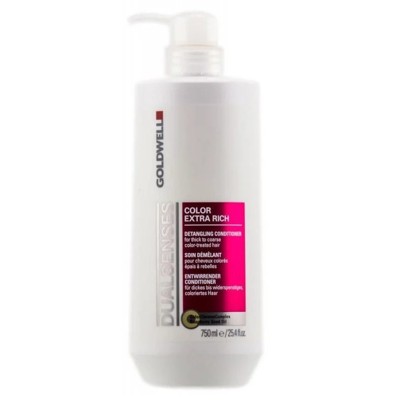 keratin treatment for curly hair frizz control-Goldwell DualSenses Color Extra Rich Detangling Conditioner 25.4 oz