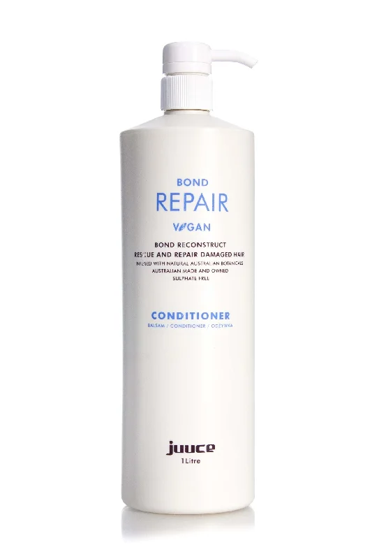 leave-in conditioner for curly, frizzy hair-Juuce Bond Repair Conditioner 1LT