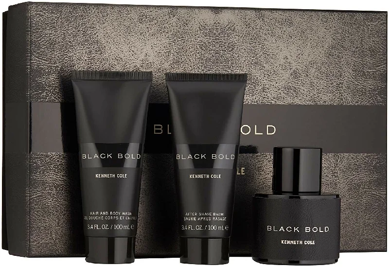 Kenneth Cole Black Bold 3 Piece Gift Set for Men