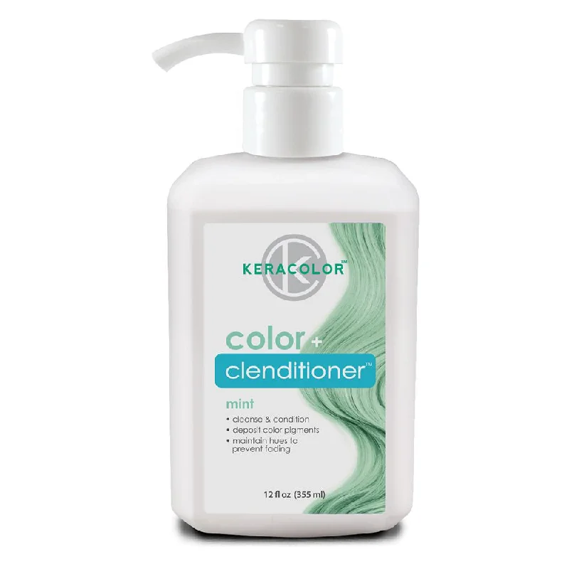 keratin-infused conditioner for smooth hair-Keracolor Colour + Clenditioner Mint - 355ml