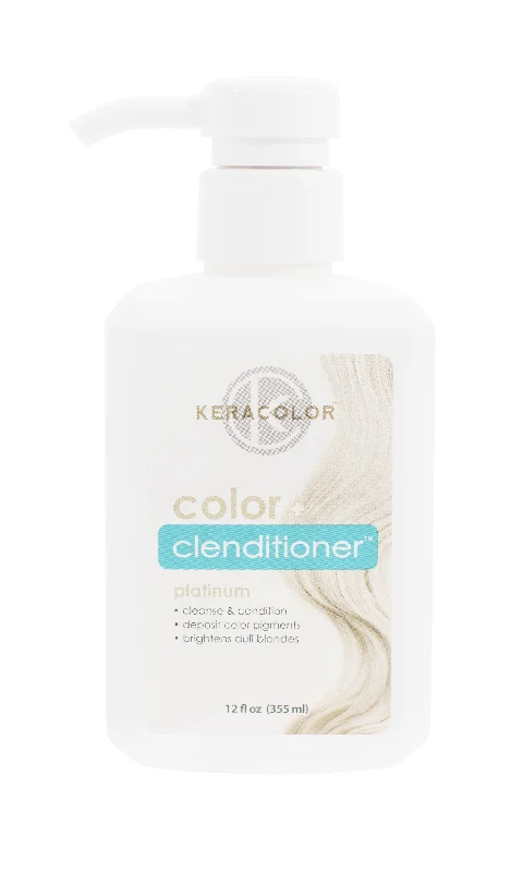 anti-frizz treatment for curly, wavy hair-Keracolor Colour + Clenditioner Platinum  - 355ml