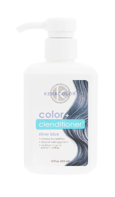 organic hair treatment for frizzy ends-Keracolor Colour + Clenditioner Silver Blue - 355ml