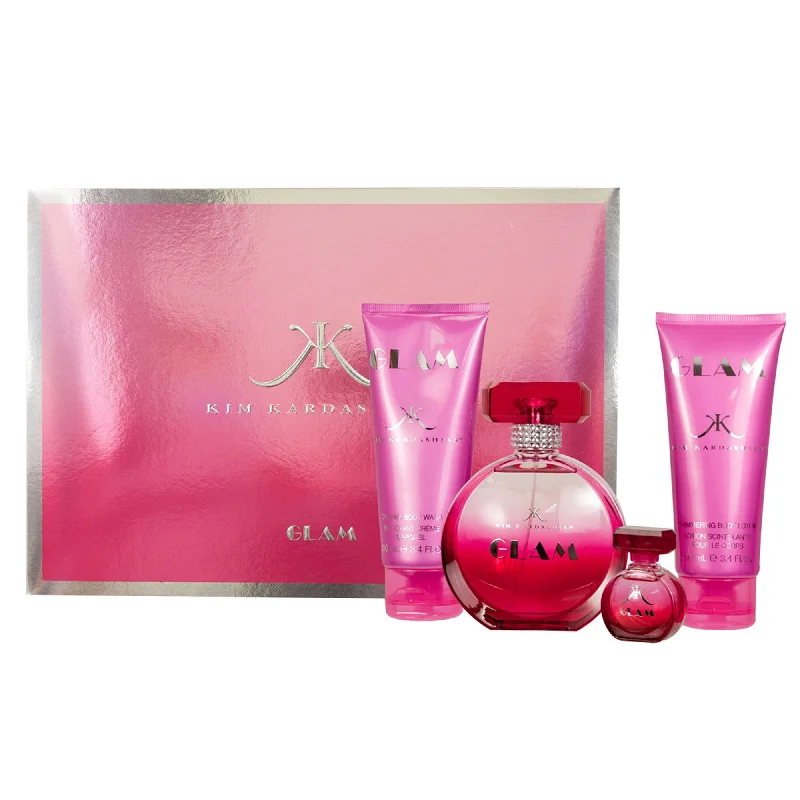 Kim Kardashian Glam Gift Set For Women 4 Piece