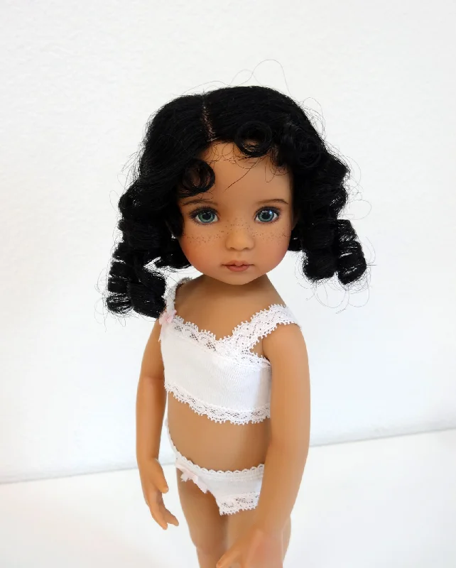 voluminous bob wigs for a chic, classic look -Lindsey Wig in Black - for Little Darling dolls