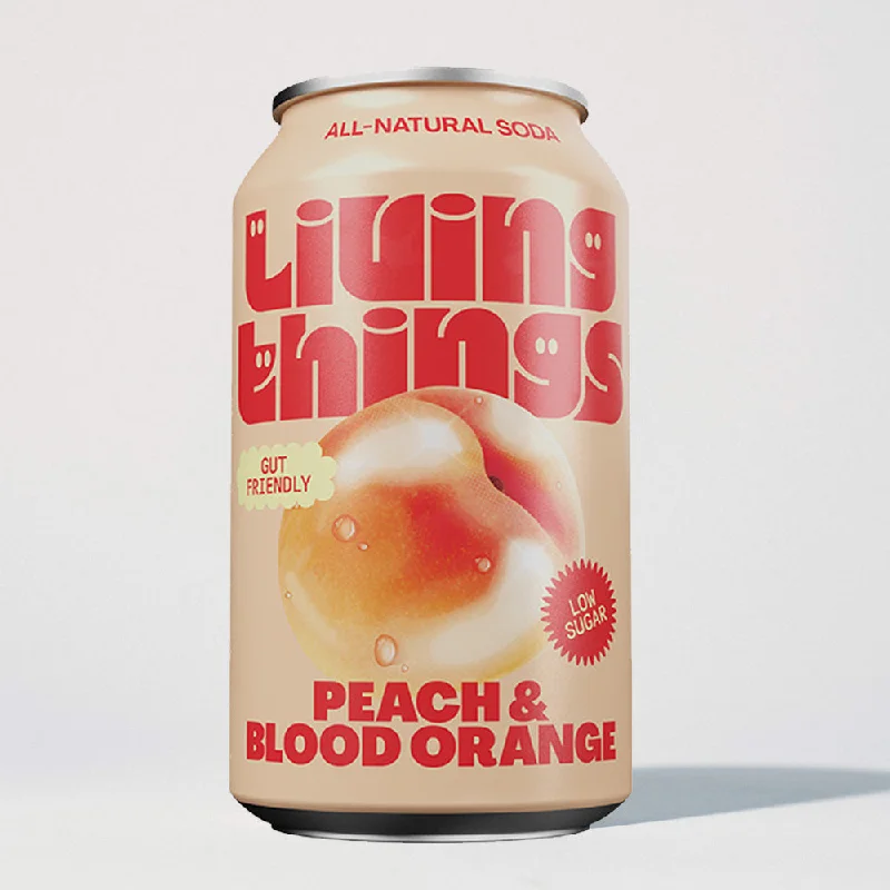 Living Things Peach & Blood Orange All Natural Soda