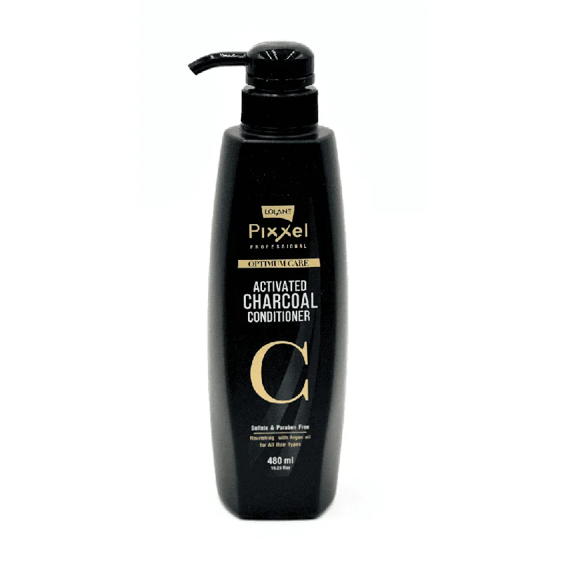 leave-in treatment for soft, shiny hair-Lolane Charcoal Conditioner 480ml