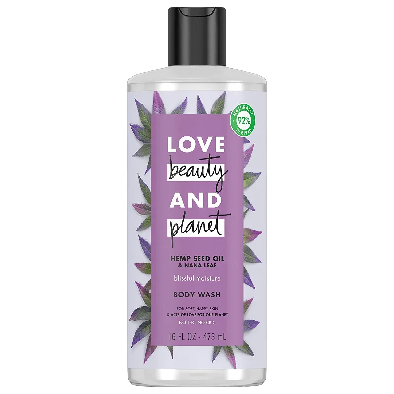 Love Beauty and Planet Body Wash Hemp Seed Oil & Nana Leaf 16 oz