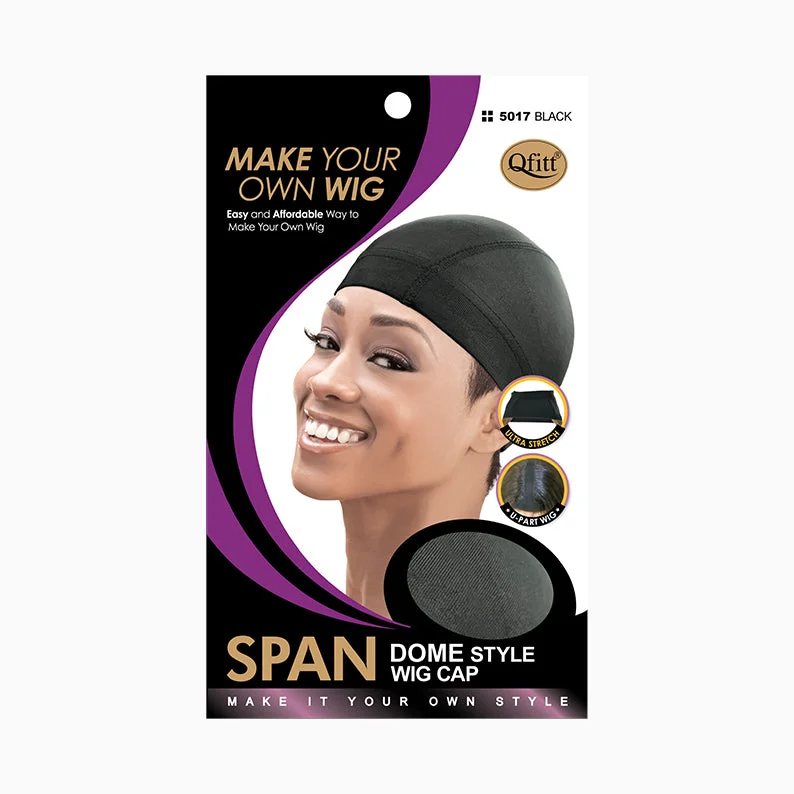 voluminous pixie wigs for bold, fun styles -M&M QFITT Spandex Dome Style Wig Cap [BLACK] #5017