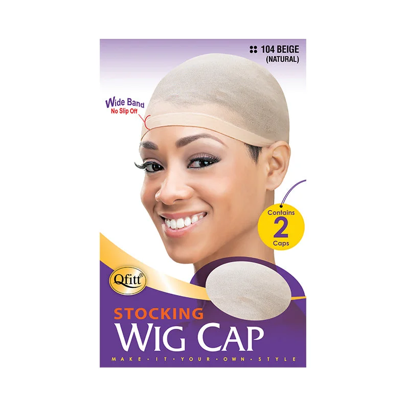 trendy short curly wigs for easy and stylish wear -M&M QFITT Stocking Wig Cap 2pcs [NATURAL] #104