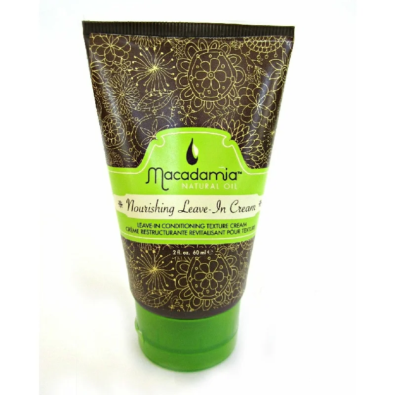 best shampoo for frizzy, unruly hair-Macadamia Nourishing Leave In Cream 2 oz