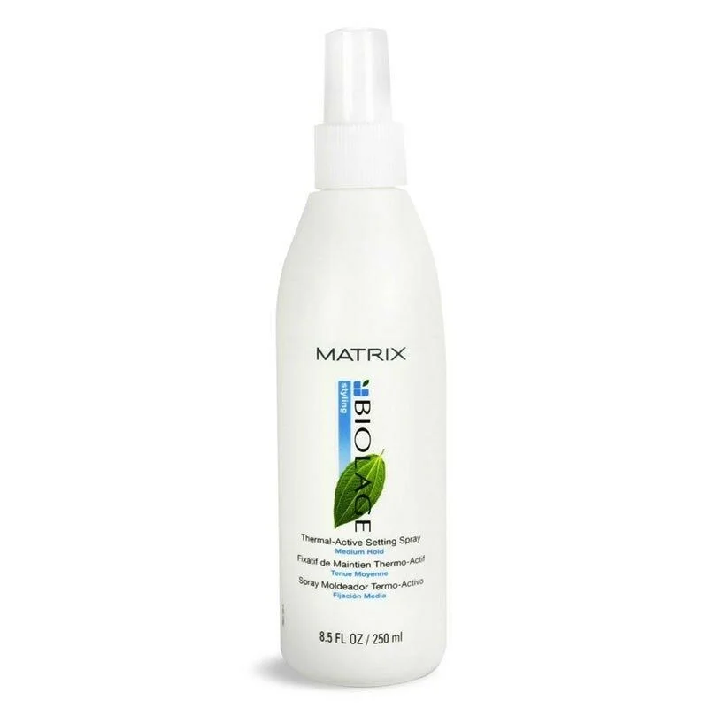 hair oil for smooth, shiny curls-Matrix Biolage Thermal Active Setting Spray 8.5 oz