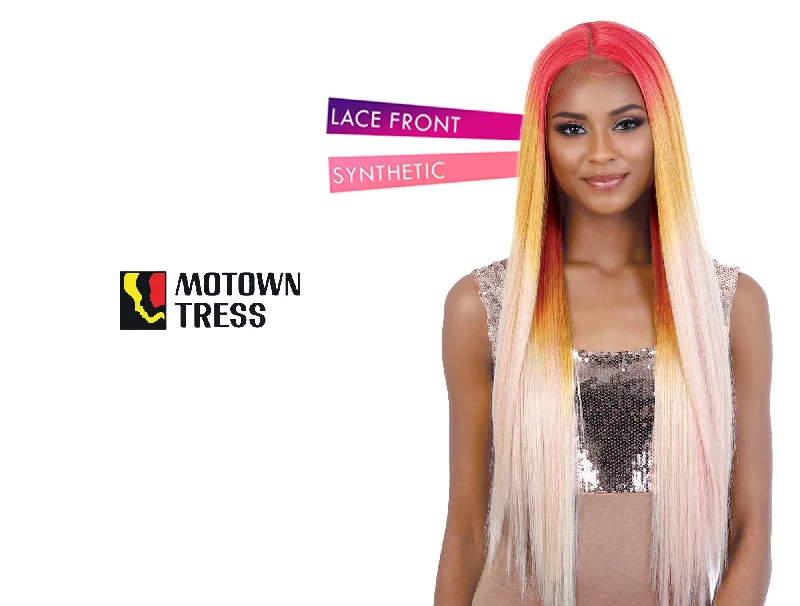 full head wigs for natural coverage and comfort -MOTOWN TRESS HD LACE FRONT WIG INVISIBLE DEEP PART LACE LDP - SPICY