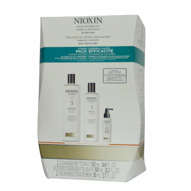 best hair products for color-treated curls-Nioxin System 3 Power Kit For Fine Hair