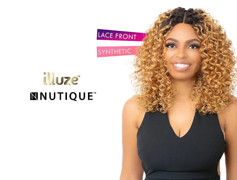 wigs for women with thin hair for added volume -NUTIQUE ILLUZE HD LACE FRONT WIG - ZINNIA