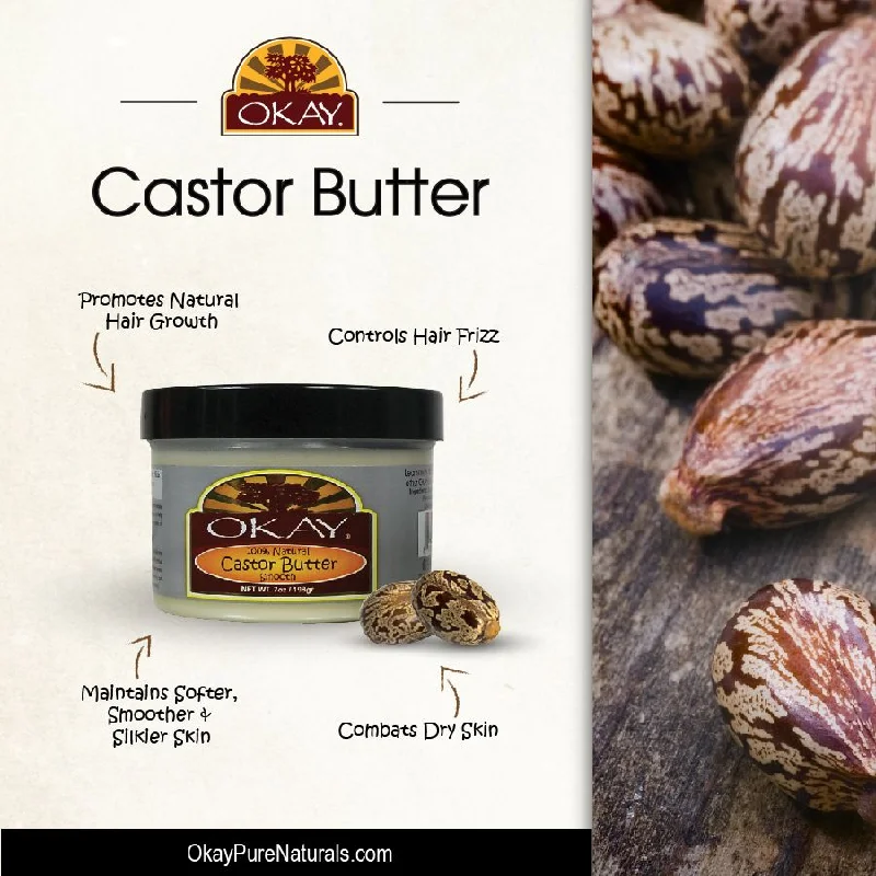 Okay 100% Natural Castor Butter Smooth 7 oz.