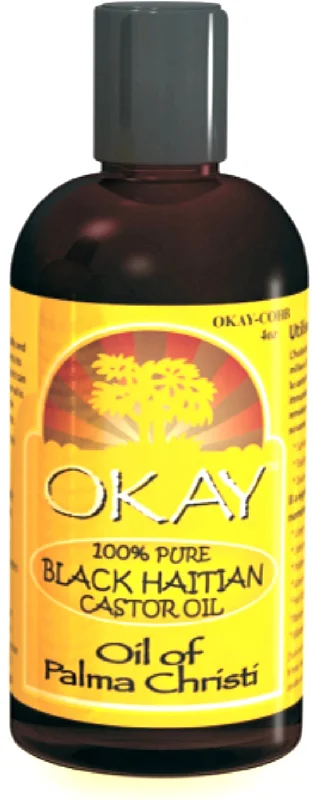 Okay 100% Pure Black Haitian Castor Oil, OIL OF PALMA CHRISTI ,4 oz,118ML