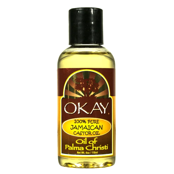 OKAY 100% PURE JAMAICAN CASTOR OIL OIL OF PALMA CHRISTI 4oz