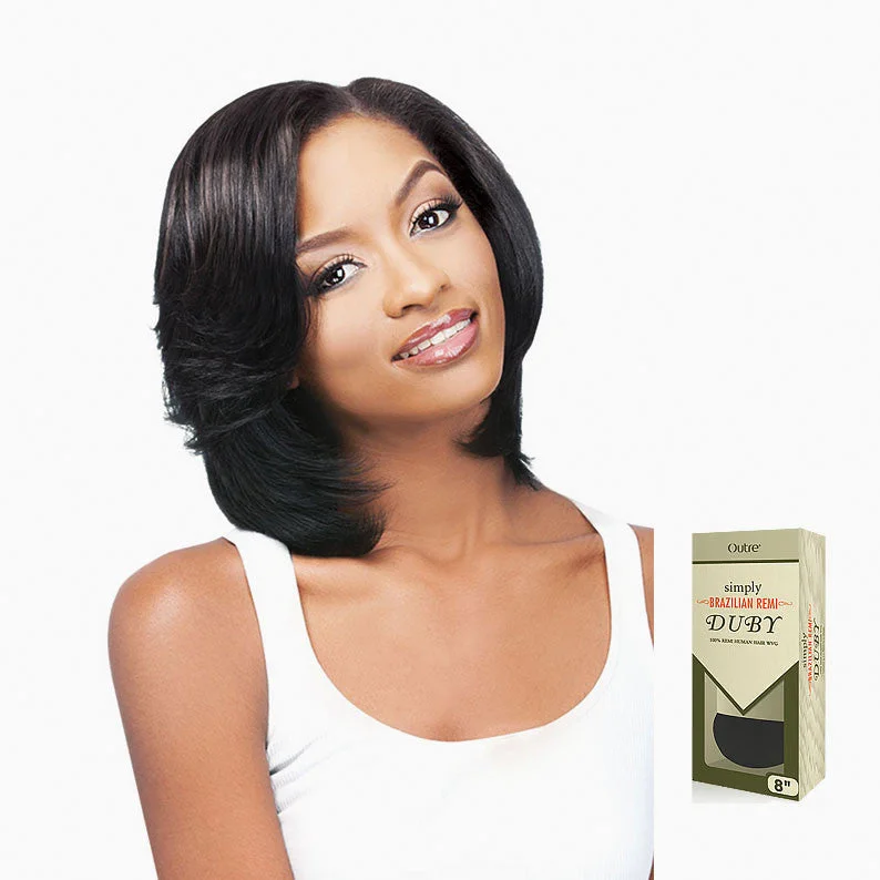 straight lace front wigs for a sleek and sophisticated look -OUTRE SIMPLY Brazilian Remi Duby 8"