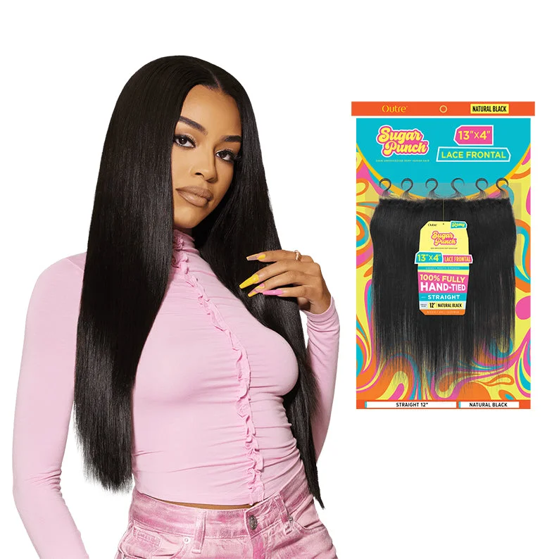 stylish lace front wigs for blending with natural hair -OUTRE Sugar Punch 13X4 HD Straight Lace Closure 12"