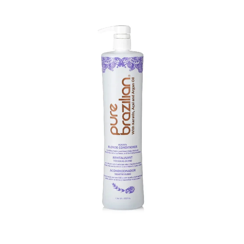 leave-in conditioner for long-lasting moisture-Pure Brazilian Always Blonde Conditioner 1 Litre (33.8 oz.)