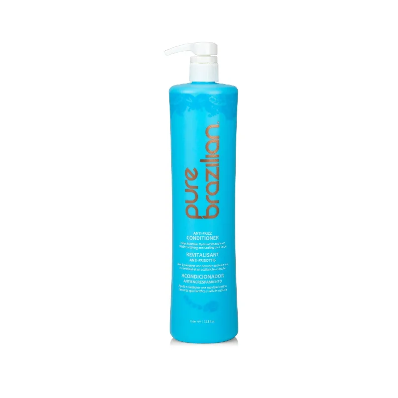 leave-in conditioner for damaged curly hair-Pure Brazilian Anti-Frizz Daily Conditioner 1 Litre (33.8 oz.)