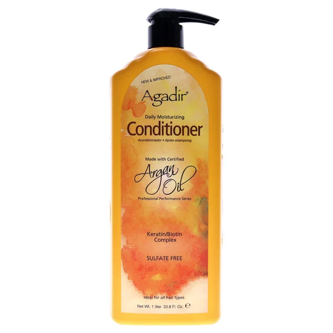 anti-dandruff shampoo for curly hair-Agadir Argan Oil Daily Moisturizing Conditioner by Agadir for Unisex - 33.8 oz Conditioner