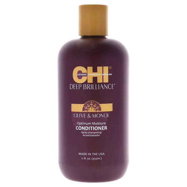 leave-in treatment for curly hair hydration-CHI Deep Brilliance Optimum Moisture Conditioner by CHI for Unisex - 12 oz Conditioner