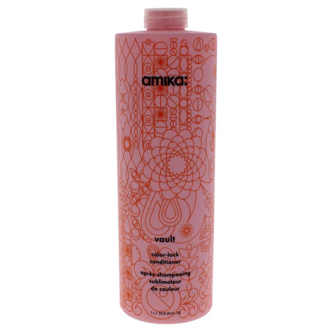 protein-rich hair mask for dry, damaged hair-Amika Vault Color-Lock Conditioner by Amika for Unisex - 33.8 oz Conditioner