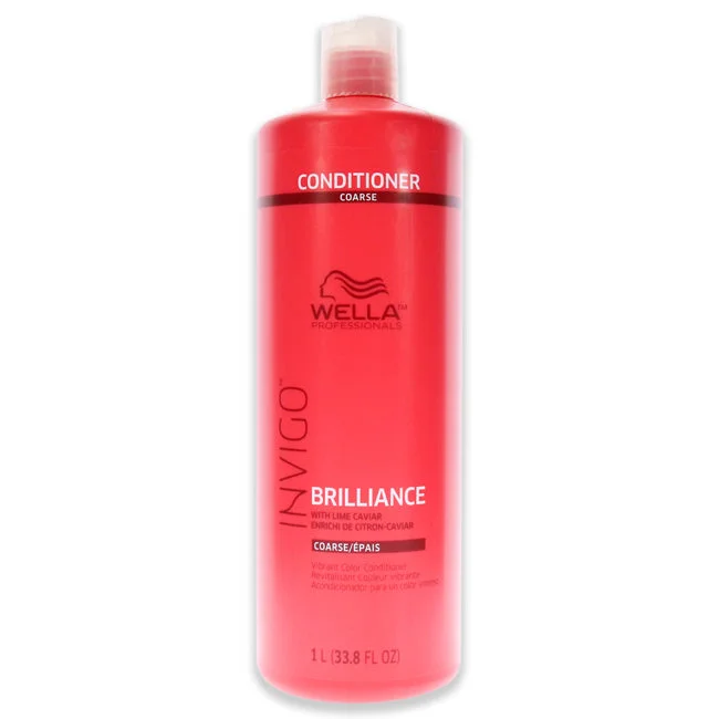 nourishing oil for curly hair ends-Wella Invigo Brilliance Conditioner For Coarse Hair by Wella for Unisex - 33.8 oz Conditioner