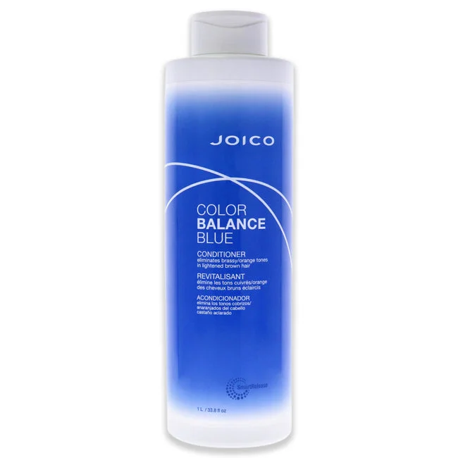 sulfate-free conditioner for frizzy curly hair-Joico Color Balance Blue Conditioner by Joico for Unisex - 33.8 oz Conditioner