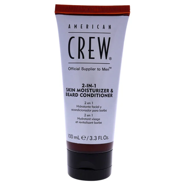 moisturizing spray for curly hair ends-American Crew 2-In-1 Skin Moisturizer and Beard Conditioner by American Crew for Men - 3.3 oz Conditioner