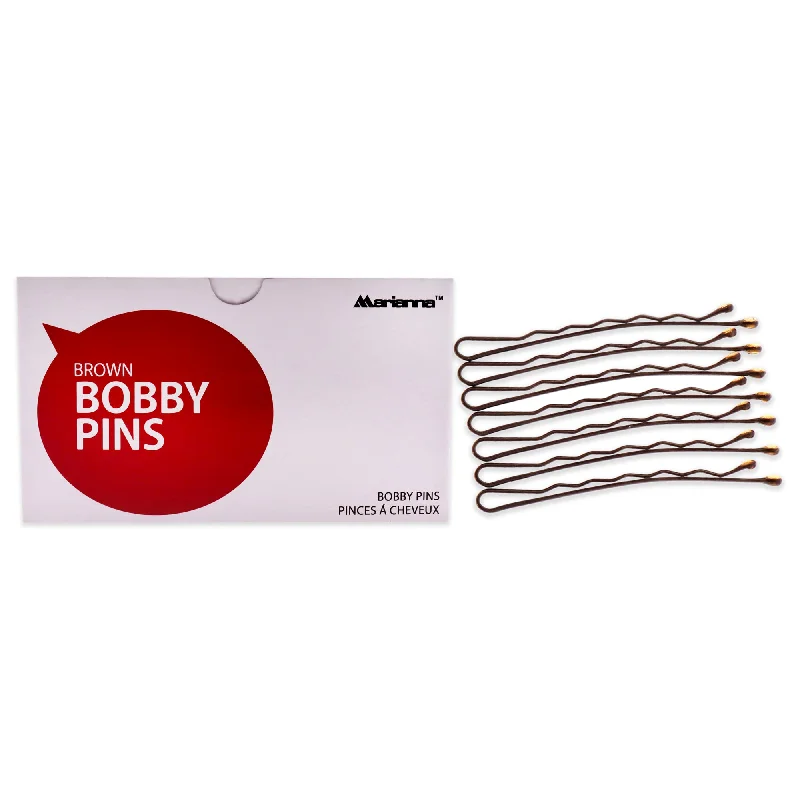 moisturizing shampoo for wavy hair-Marianna Supreme Bobby Pins - Brown by Marianna for Women - 1 lb Hair Clips