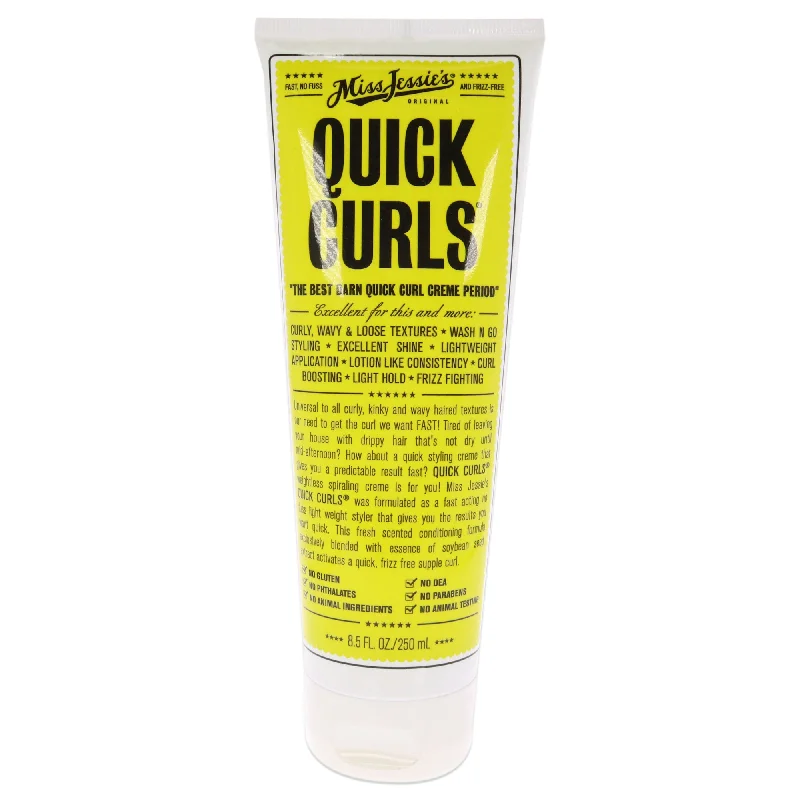 best deep conditioning treatment for curly hair-Miss Jessies Quick Curls by Miss Jessies for Unisex - 8.5 oz Cream