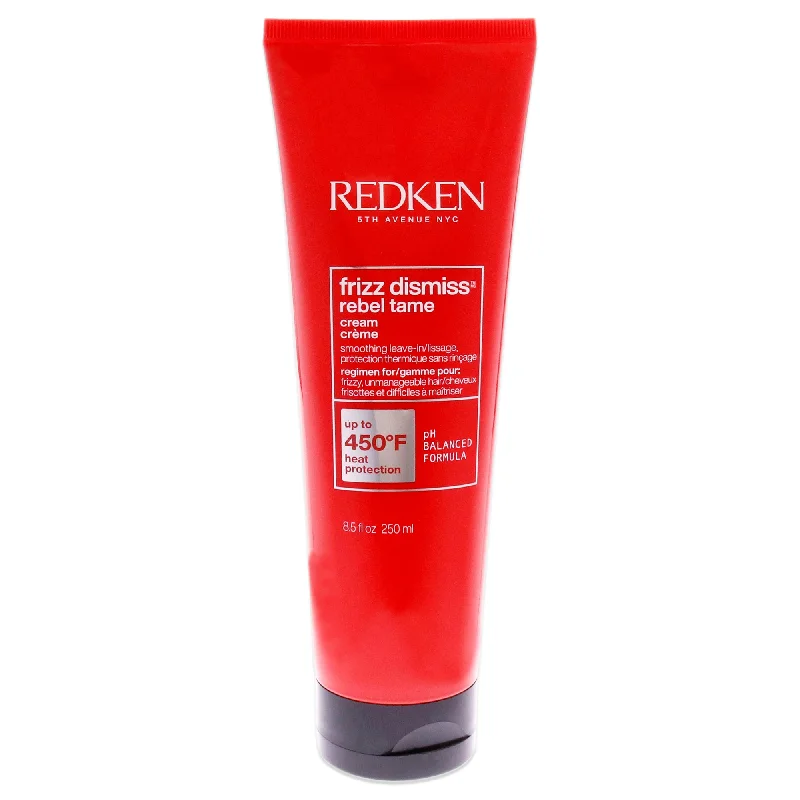 anti-frizz treatment for curly, wavy hair-Redken Frizz Dismiss Rebel Tame Leave-In Smoothing Control Cream-NP by Redken for Unisex - 8.5 oz Cream