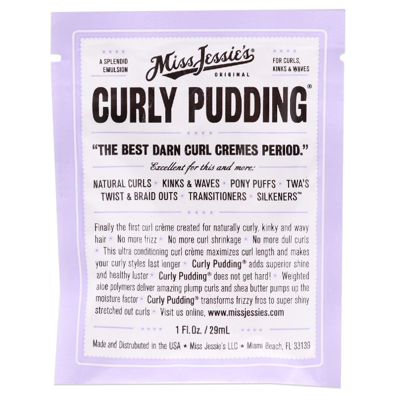 hair care for frizzy, thick curls-Miss Jessies Curly Pudding by Miss Jessies for Unisex - 1 oz Cream