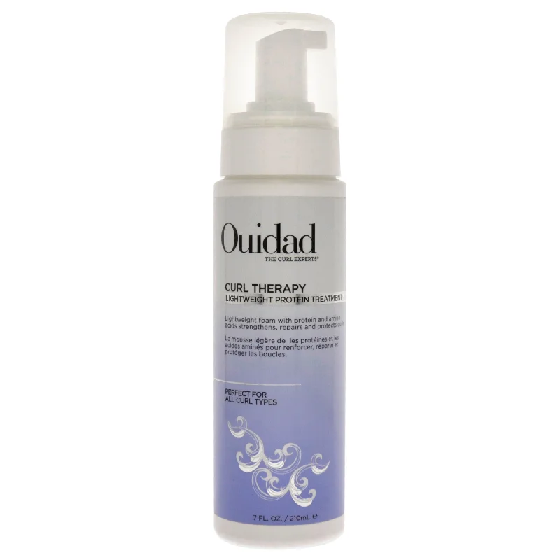 organic hair treatment for frizzy ends-Ouidad Curl Therapy Lightweight Protein Foam Treatment by Ouidad for Unisex - 7 oz Treatment