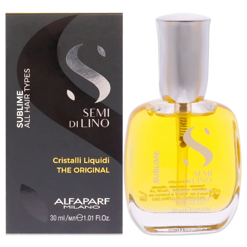 best hair products for color-treated curls-Alfaparf Milano Sublime Cristalli Liquidi The Original by Alfaparf Milano for Unisex - 1.01 oz Serum