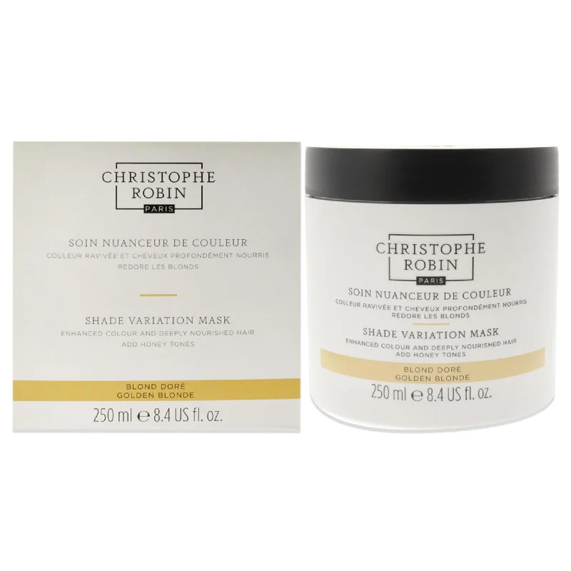 anti-frizz products for coarse hair-Christophe Robin Shade Variation Mask - Golden Blonde by Christophe Robin for Unisex - 8.33 oz Masque