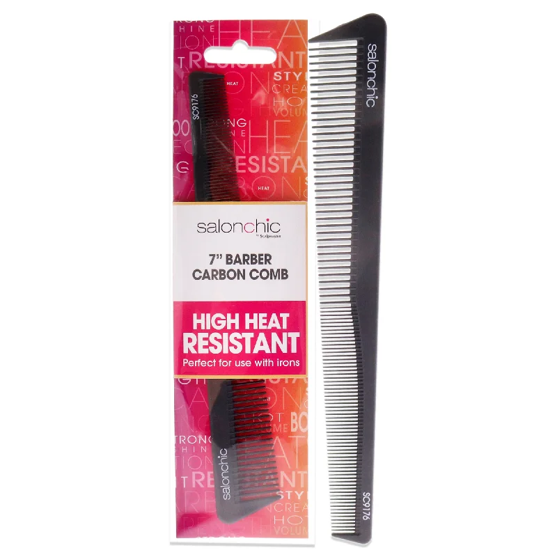 moisturizing serum for healthy curly hair-SalonChic Barber Taper Carbon Comb High Heat Resistant 7 by SalonChic for Unisex - 1 Pc Comb