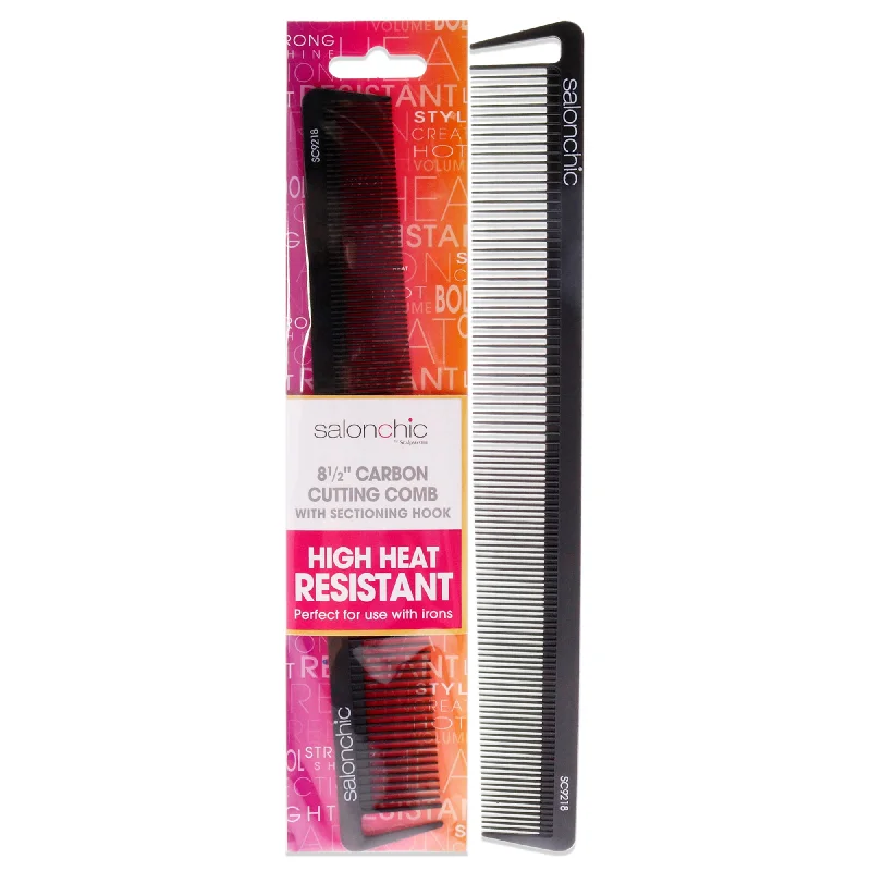 keratin-enriched hair serum for shine-SalonChic Cutting Carbon Comb High heat resistant 8.5 by SalonChic for Unisex - 1 Pc Comb