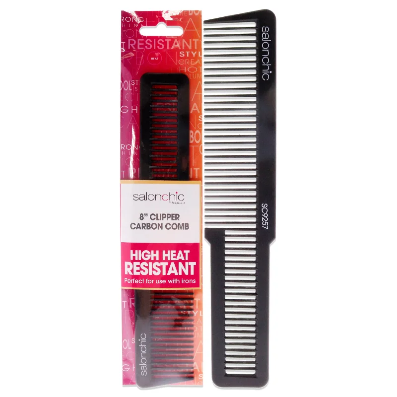 anti-hair loss treatment for healthy scalp-SalonChic Flat Top Clipper Carbon Comb High Heat Resistant 8 by SalonChic for Unisex - 1 Pc Comb