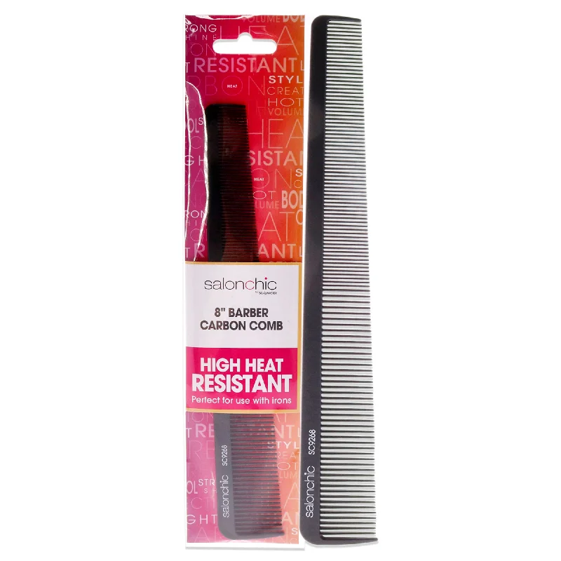 deep nourishing mask for damaged curls-SalonChic Barber Taper Carbon Comb High Heat Resistant 8 by SalonChic for Unisex - 1 Pc Comb