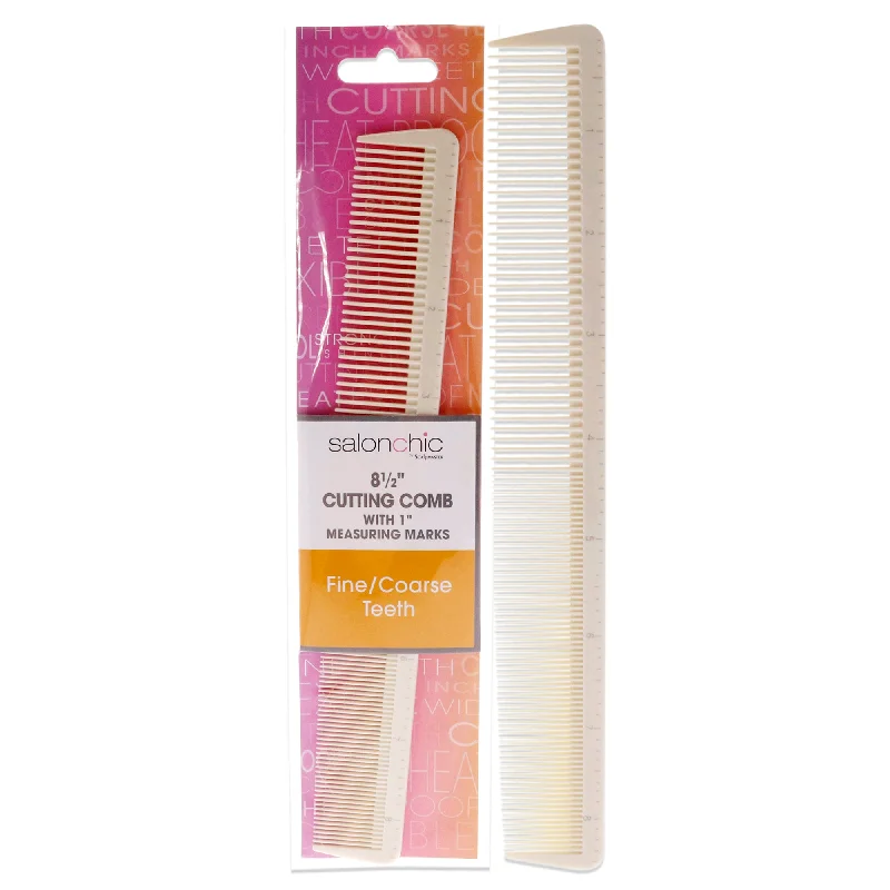 natural oils for hydrating dry scalp-SalonChic Cutting Comb W-1 Measuring Marks High Heat Resistant 8.5 - Fine-Coarse Teeth by SalonChic for Unisex - 1 Pc Comb