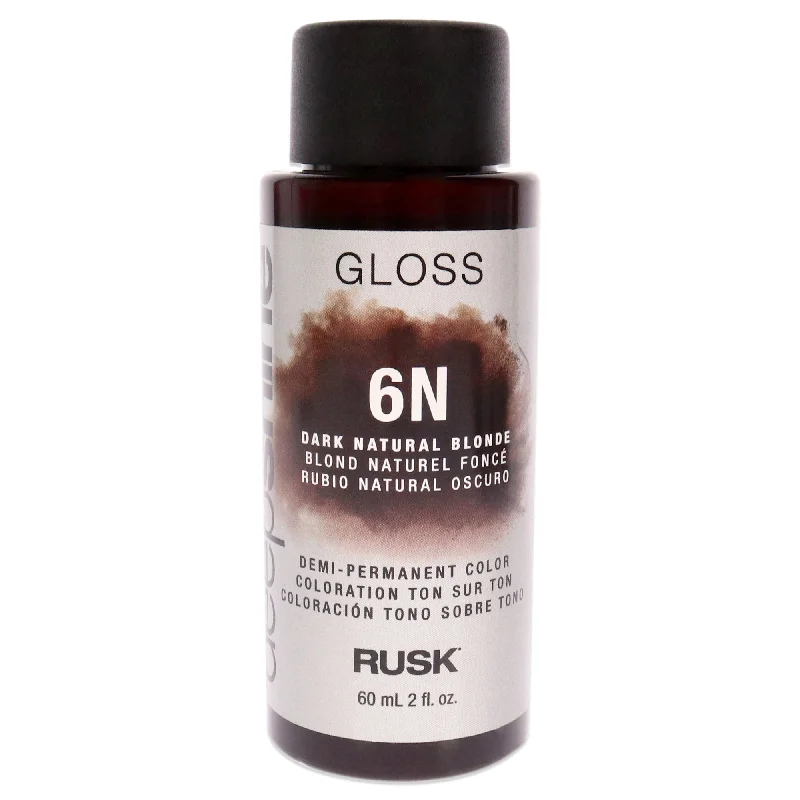 moisturizing shampoo for wavy hair-Rusk Deepshine Gloss Demi-Permanent Color - 6N Dark Natural Blonde by Rusk for Unisex - 2 oz Hair Color