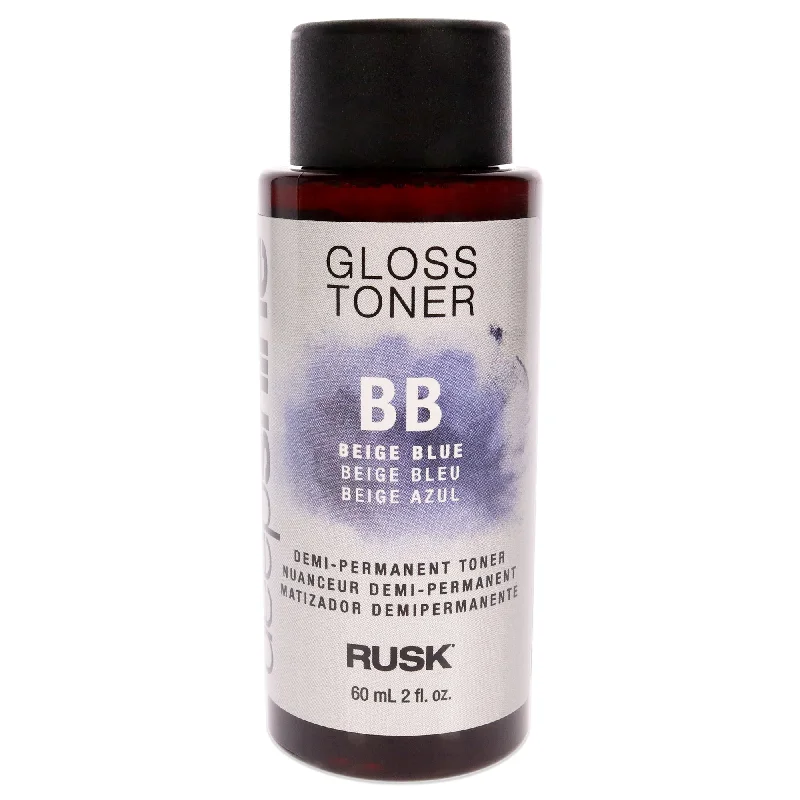 best oil for dry, frizzy hair ends-Rusk Deepshine Gloss Demi-Permanent Toner - BB Beige Blue by Rusk for Unisex - 2 oz Hair Color