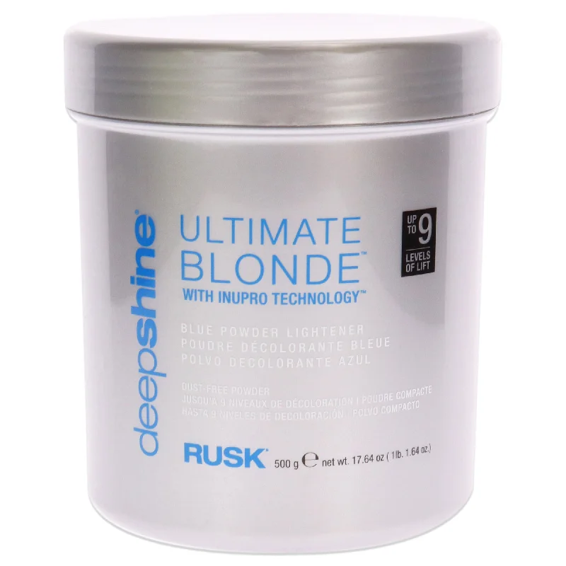 best treatments for curly hair repair-Rusk Deepshine Ultimate Blonde Blue Powder Lightener by Rusk for Unisex - 17.64 oz Lightener