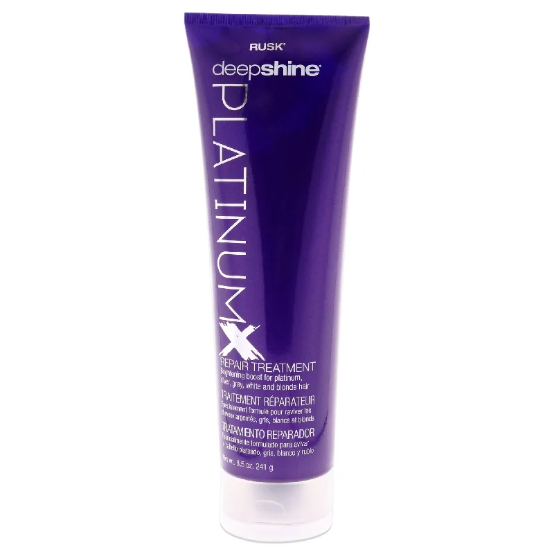 hair oil for smooth, shiny curls-Rusk Deepshine PlatinumX Repair Treatment by Rusk for Unisex - 8.5 oz Treatment