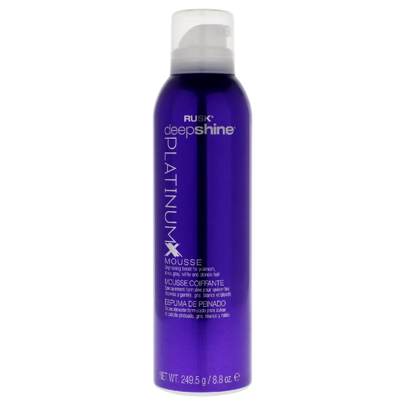 best deep conditioner for curly hair-Rusk Deepshine PlatinumX Mousse by Rusk for Unisex - 8.8 oz Mousse