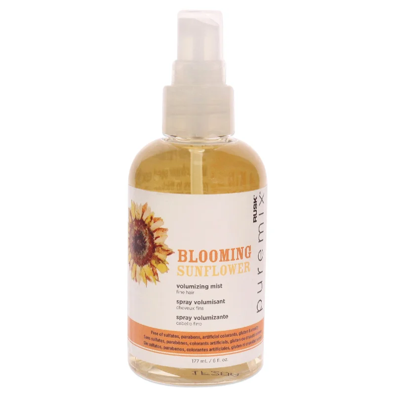 organic shampoo for damaged curly hair-Rusk Puremix Blooming Sunflower Volumizing Mist - Fine Hair by Rusk for Unisex - 6 oz Hair Mist